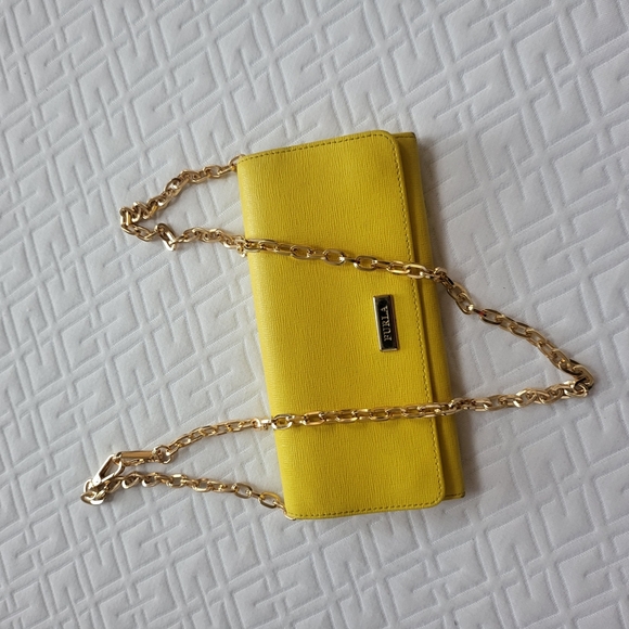 Furla large Leather Babylon Continental Wallet Purse Color: Sunny 028 - Picture 1 of 11